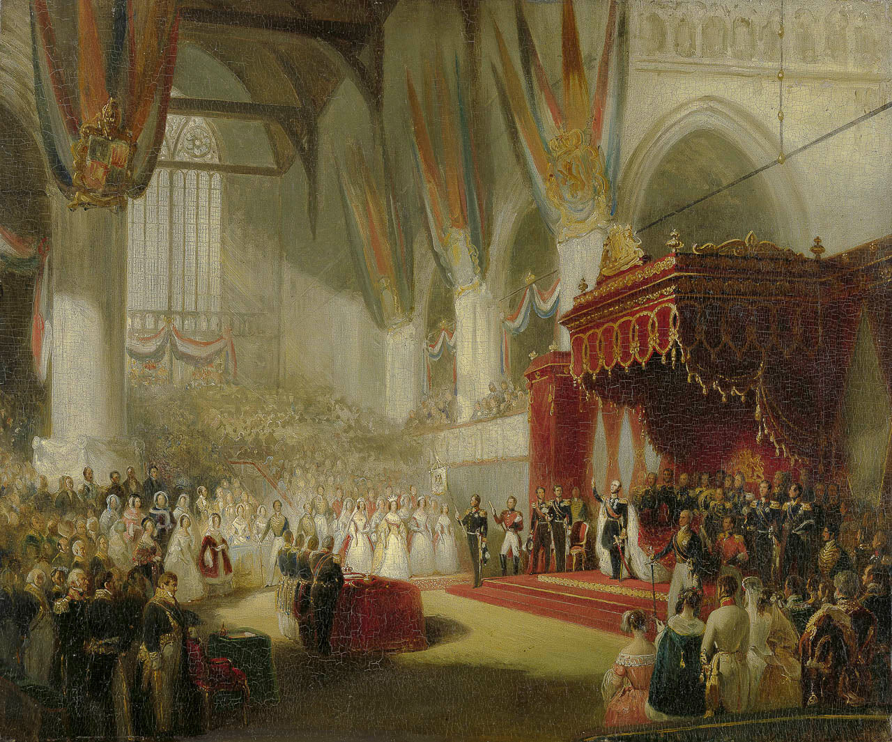 De inhuldiging van koning Willem II in de Nieuwe Kerk te Amsterdam