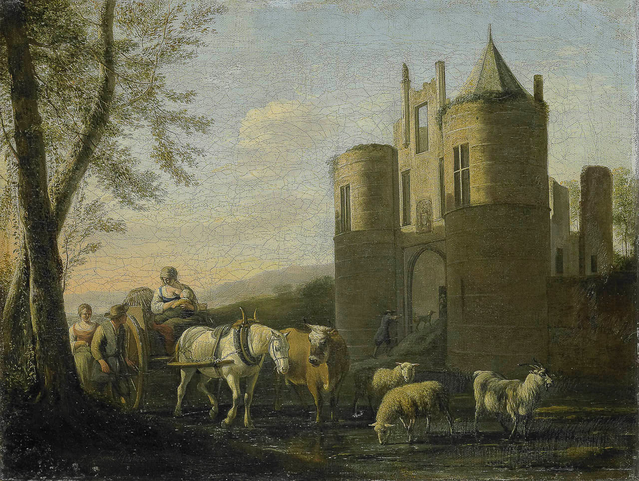 De voorpoort van kasteel Egmond