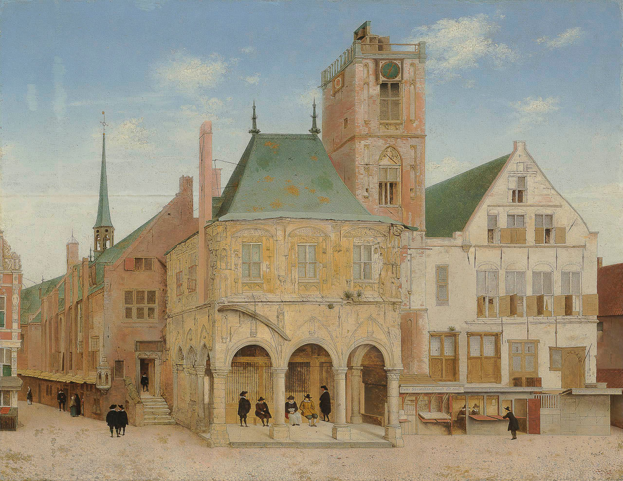 Het oude stadhuis in Amsterdam