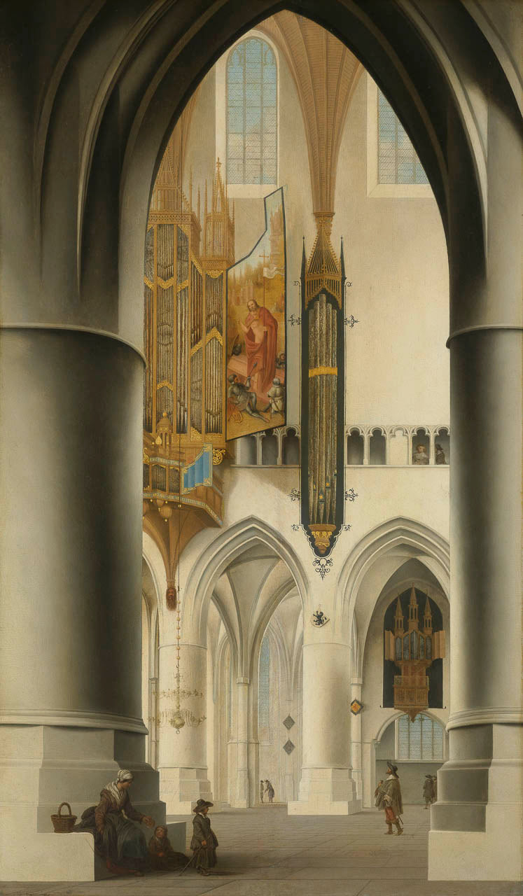 Interieur van de Sint Bavokerk in Haarlem