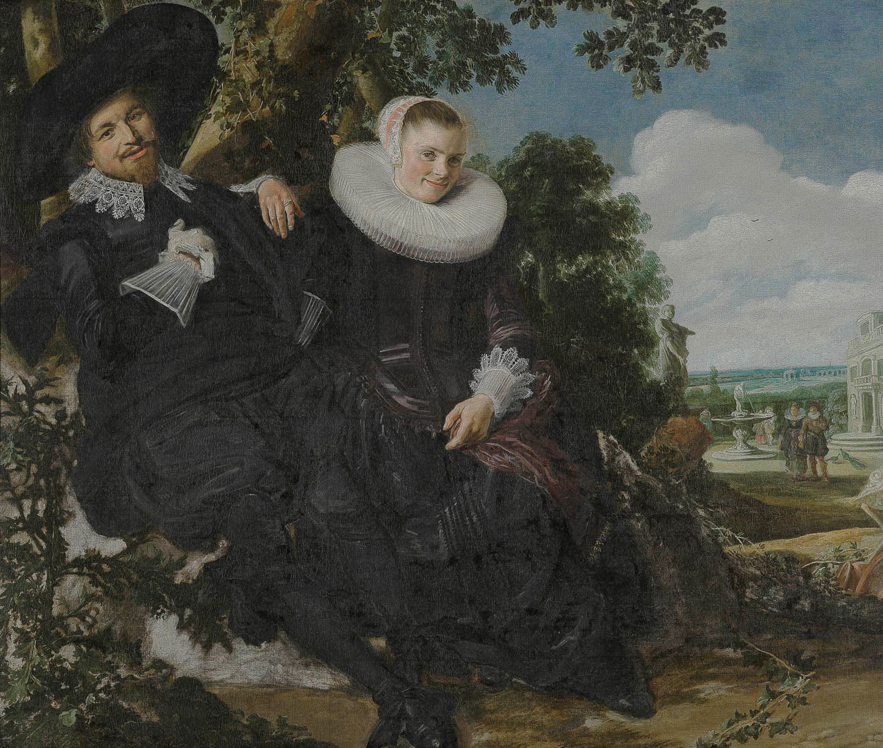 Portret van het echtpaar Isaac Abrahamsz Massa en Beatrix van. der Laen